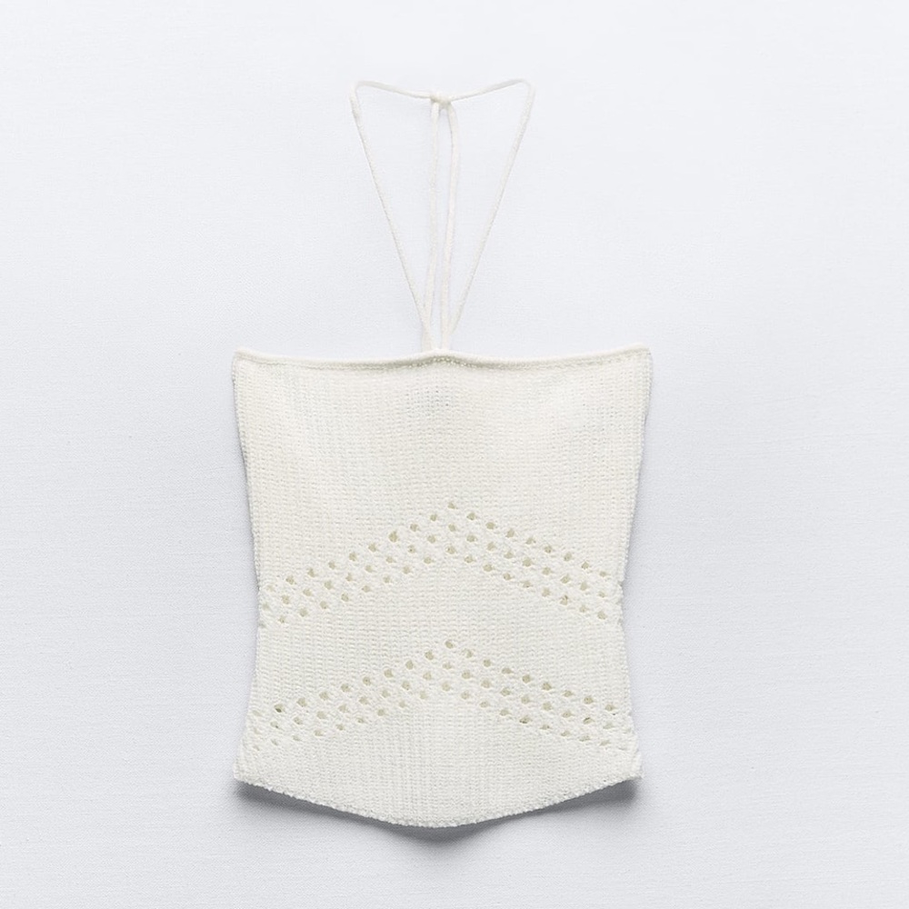 Zara Chenille Halter Top